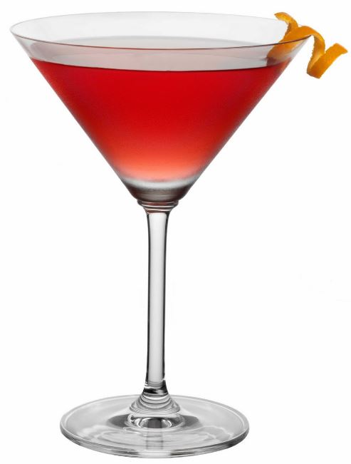 drink cosmopolitan em taça cocktail