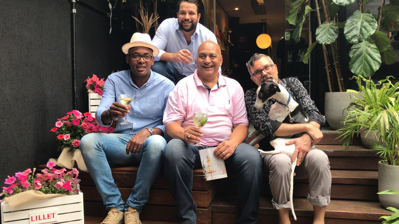Bartenders João Vieira Júnior, Derivan de Souza, Paulo Corghis e o embaixador de Lillet, Lucas Albuquerque